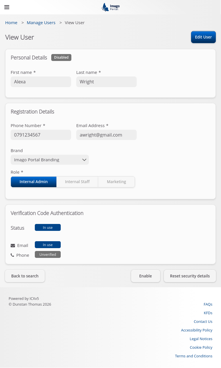 Role-InternalAdmin > 04 View User
